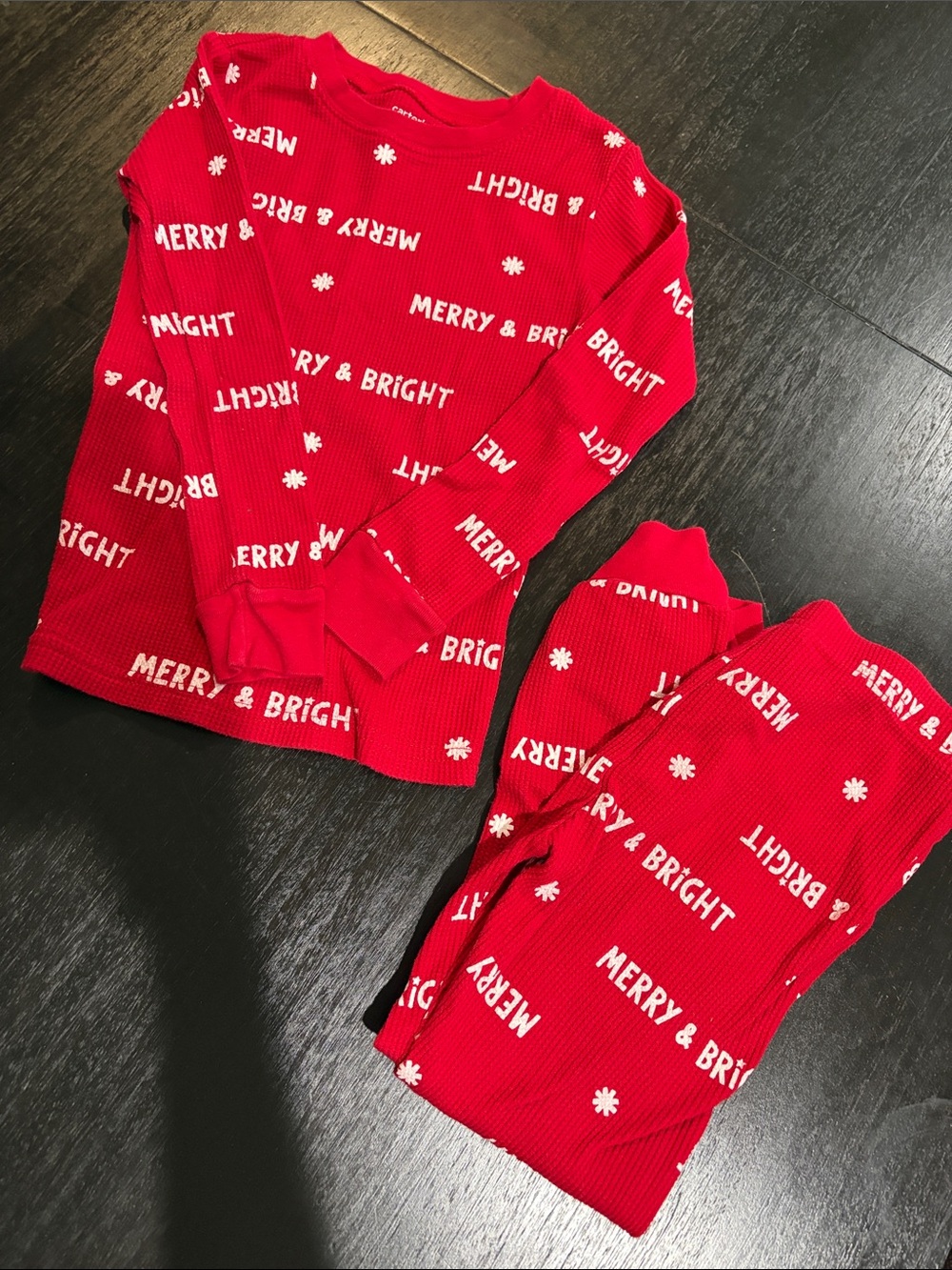 CLEARANCE 4 for $12 Red Holiday Pajama Set 5T snug fit